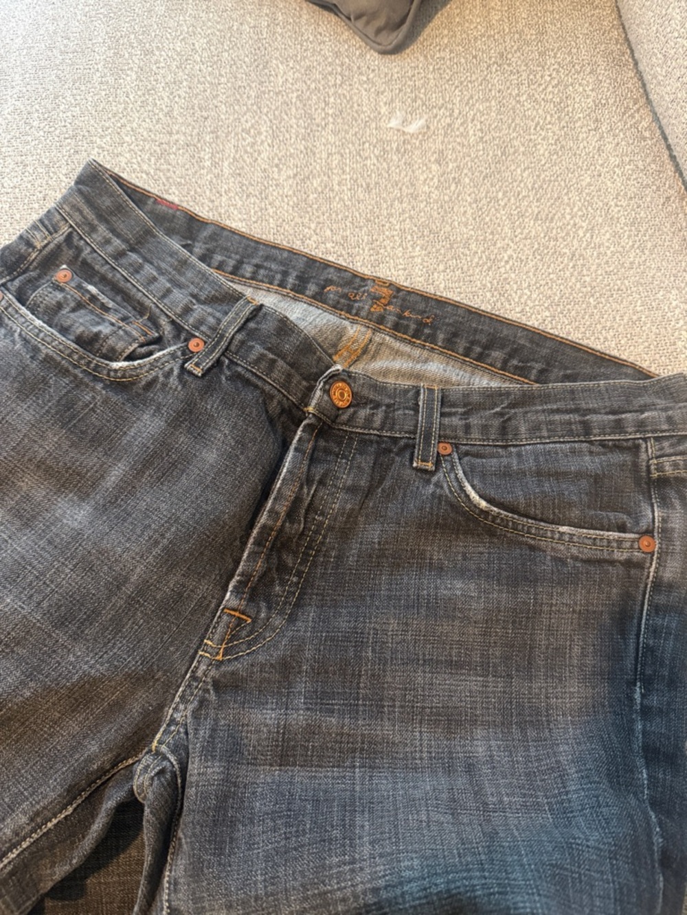 Seven for all mankind Dark Straight-Leg Jeans - Picture 2 of 3